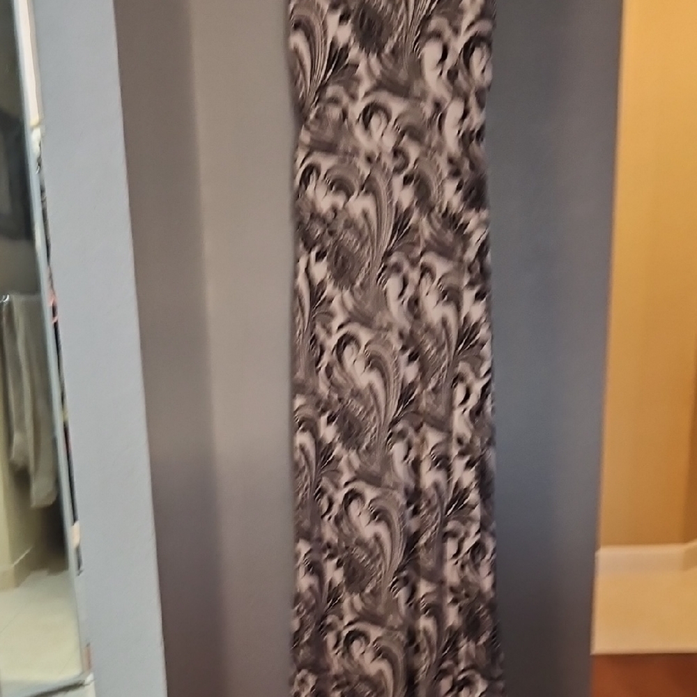 INC International Concepts Black and White Patterned Dress Medium